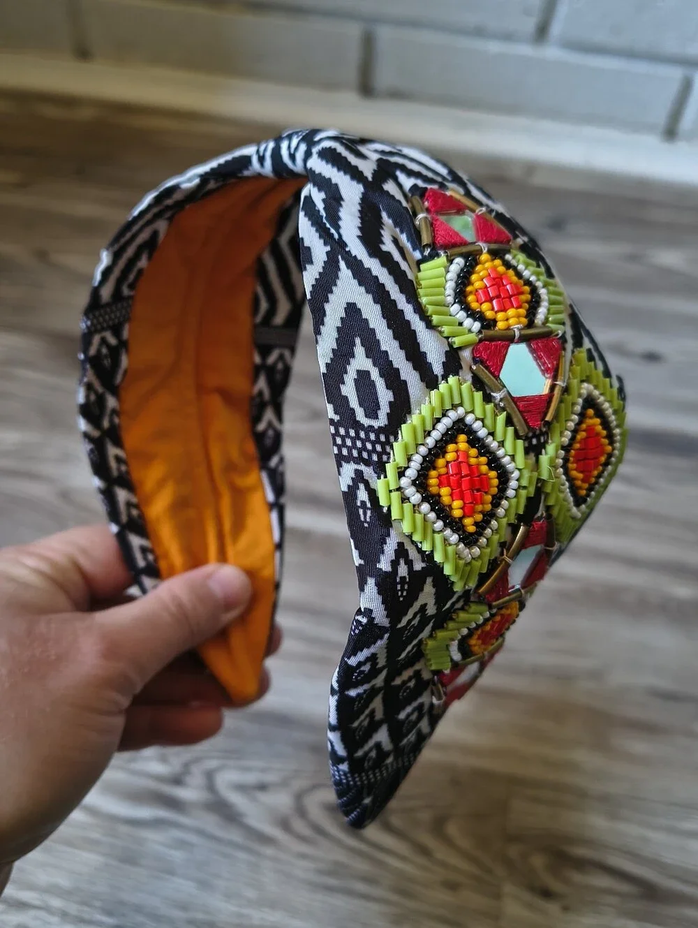 NamJosh Embellished Mirrored Headband One Size